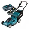 Makita DLM538Z akumuliatorinė vejapjovė 2 x 18 V, 53 cm, 4 viename (pjovimas / surinkimas / mulčiavimas / išmetimas į galą), 25,5kg, plastikinis korpusas, be akumuliatorinio ir krovinio