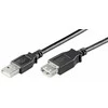 Kabelis USB MicroConnect USB-A - USB-A 3 m Juodas (USBAAF3B)