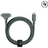 Native Union Belt Cable Duo - kabelis USB-C - USB-C / lightning, 1,5 m (slate žalias)