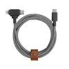 Native Union Belt universalus kabelis (USB-C – Lightning/USB-C) 1.5m, zebrinis