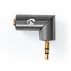 Nedis Stereo audio adaptér jack 3.5 mm (M) - jack 3.5 mm (F) pilka