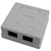 DATACOM Data socket UTP CAT5E 2xRJ45 baltas
