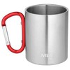 Nils Extreme NC17110 KUBEK KEMPINGOWY Z KARABIŃCZYKIEM 330 ML STAL NIERDZEWNA Raudonas NILS CAMP
