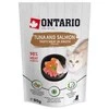 Konservuotas kačių maistas - "Ontario Pouch" tunas ir lašiša sultinyje, 80 g