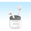 Ausinės Orava belaidės ausinės su mikrofonu, USB-C, dotykowe sterowanie, do uszu, IPX3, balta