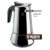 PEZZETTI STEELEXPRESS Plieninis indukcinis kavos virimo aparatas (4 puodeliai) - Sidabrinė