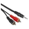 Premiumcord Kabelis Goobay Jack 3,5 mm - RCA (Cinch) x2 3m juoda (50196)