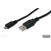 Kabelis USB PremiumCord USB-A - microUSB 1 m Juodas (ku2m1f)