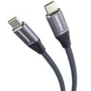 „Premiumcord“ USB-C laidas (USB 3.2 GEN 2, 3A, 60W, 20Gbit/s) medvilnės pynė, 1m
