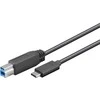 „PremiumCord“ jungiamasis laidas USB 3.1 C tipo į USB 3.0 B tipo, juodas, 1 m