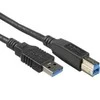 USB kabelis PremiumCord USB-A - USB-B 3 m Juodas (ku3ab3bk)