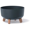 Vazonas GRACIA LOW su kojelėmis 6,8 L D285xH177 mm antracito sp. Prosperplast