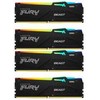 RAM „Kingston KF560C40BBAK4-64“ 64 GB 6000 MT/s DDR5 CL40 DIMM (4 vnt. rinkinys) „FURY Beast RGB XMP“ | „Kingston“