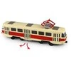 Rappa Metalinis čekiškas retro tramvajus, raudonas, 16 cm, šviesa ir garsas