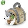 Rappa Plush Husky with crate 13 cm ECO-FRIENDLY
