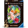Ravensburger medinė dėlionė 300 vnt. - Spalvingos papūgos