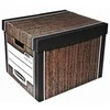 Archyvinė dėžė Fellowes Woodgrain Bankers Box, 325x285x385mm, kartoninė, su dangčiu, 2 vnt, rudos spalvos