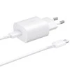 Samsung TA800XWE Travel Greitas įkroviklis Type-C į Type-C 25W, 1m (Baltas)