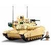 Sluban M1A2 SEP V2 Abrams kovinio tanko konstruktorius – 781 detalių, 29 cm, 6+