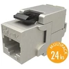 Solarix Keystone CAT6 STP RJ45 juodas, savisriegis (SXKJ-6-STP-BK-SA)
