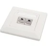 Solarix Socket CAT5E STP 2 x RJ45 įleidžiamas baltas SX9-2-5E-STP-WH
