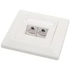 Solarix lizdas CAT6 STP 2 x RJ45 paviršiaus baltumas SX9-2-6-STP- WH