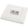 Solarix CAT6 UTP 2 x RJ45 paviršiaus baltumas SX9-2-6-UTP- WH