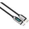 Solight Cable USB-C (M) - USB-C (M) 1m juodas