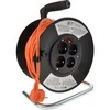 Solight būgno ilgintuvas, 4 lizdai, 25m, oranžinis laidas, 3x 1,5mm2