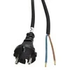 Solight flekso kabelis, 2x 1mm2, guminis, juodas, 5m