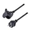Solight prailginimo laidas - jungtis, 1 lizdas, 5m, 3 x 1,5mm2, guminis, juodas