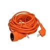 Solight prailginimo laidas - jungtis, 1 lizdas, 10m, 3 x 1mm2, oranžinis
