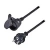 Solight prailginimo laidas - jungtis, 1 lizdas, 20m, 3 x 1,5mm2, guminis, juodas