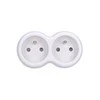 Solight hub, 2x 10A, baltas-pilkas