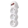 Solight lizdas su atrama, 3 x 10A, baltas, jungiklis