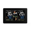 Orų stotelė Solight Solight TE81 orų stotis, ypač didelis spalvotas LCD, temperatūra, drėgmė, slėgis, RCC, USB įkrovimas, juodas