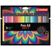 Stabilo Flomasteriai PEN 68 ARTY 24sp.+6neon