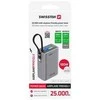 Swissten Power Bank 25000 mAh (96.25Wh) 100W with Built-in USB-C Cable