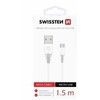 Kabelis USB Swissten USB-A - micro-B 1.5 m Baltas (71504300)