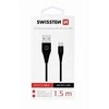 Kabelis USB Swissten USB-A - microUSB 1.5 m Juodas (71504301)