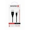 Kabelis USB Swissten USB-A - microUSB 1.5 m Juodas (71504303)