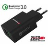 Įkroviklis Swissten SW-2XUSB-QC-ECO-23W-BK Podróżna 3x USB-A 23 W (22060200ECO*)