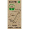 Įkroviklis Swissten smart IC Podróżna 2 2,1 A Baltas (22034000ECO)