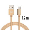 Kabelis USB Swissten USB-A - micro-B 1.2 m Auksinis (71522204)