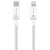 „Tactical Stitch Thread“ laidas USB-C/Lightning 1m baltos spalvos