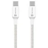 Tactical Taktinis dygsnio siūlų kabelis USB-C/USB-C 0.3m baltos spalvos
