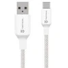 Tactical Taktinis dygsnio siūlų kabelis USB-A/USB-C 0.3m baltos spalvos