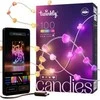 „Twinkly Candies“ 100 širdies formos RGB šviesos diodų, skaidrus laidas, USB-C