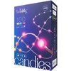 Lubinis šviestuvas „Twinkly Candies“ 100 perlų formos RGB šviesos diodų, skaidrus laidas, USB-C