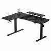 Reguliuojamo aukščio kampinis žaidimų stalas Ultradesk Winger LED RGB, Juodos spalvos